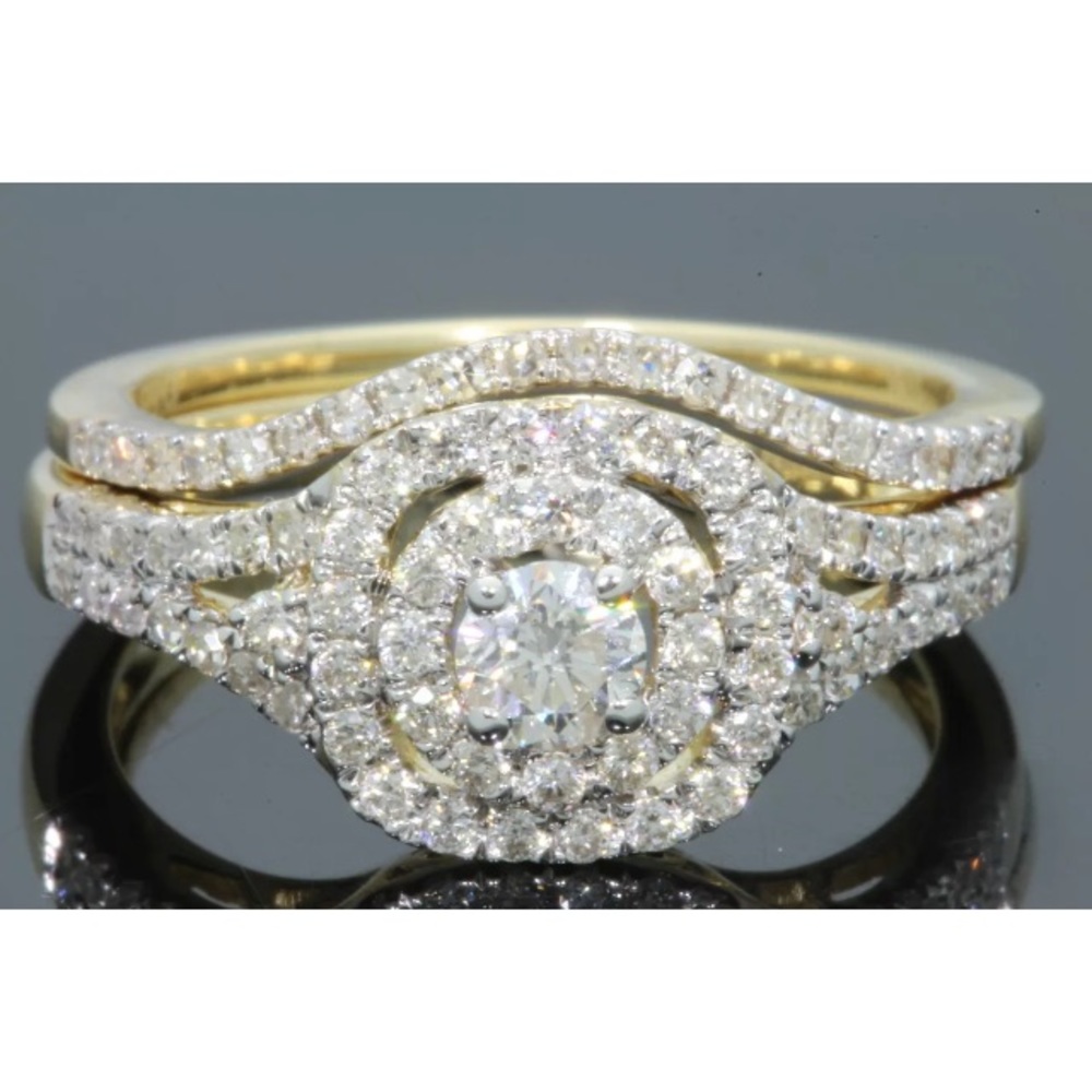 1 carat 10k yellow gold diamond ring